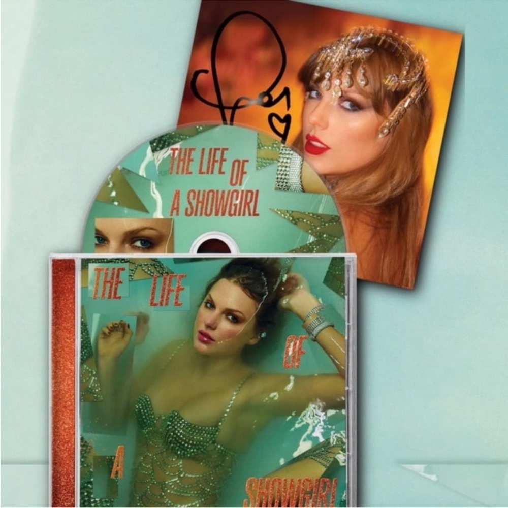 *SIGNED*, sealed, The Life of a Showgirl CD Taylor Swift. Autographed photo #1